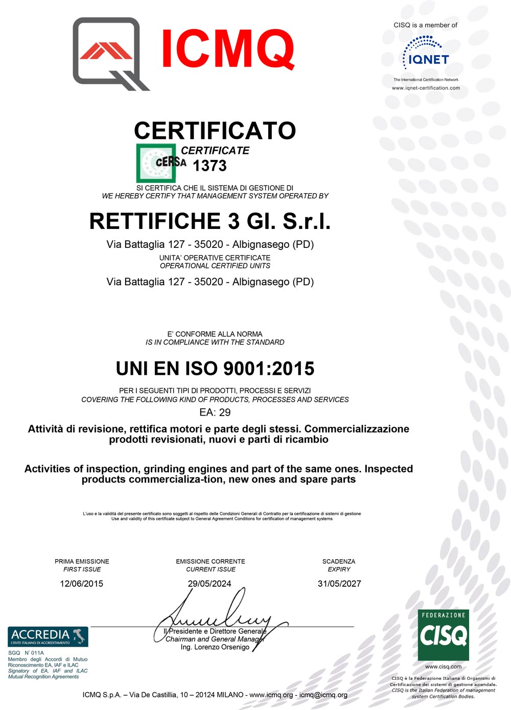 RETTIFICHE 3 GI. S.r.l. 1373 29052024